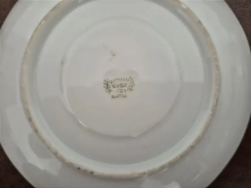 Foto de um(a) Xícara Porcelana Austríaca, da categoria de Xícaras. Deslumbrante xícara de chá com pires em porcelana austríaca antiga, um verdadeiro testemunho da excelência artesanal... Mostrado de uma perspectiva diferente. Vendido no marketplace Trésors.