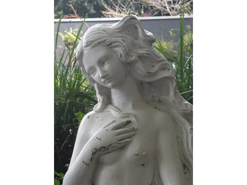 Foto de um(a) Escultura Vênus de Jardim em Concreto (Vênus de Milo - Releitura Clássica), da categoria de Modelos e estatuetas. Esta imponente escultura é uma releitura da icônica Vênus, símbolo universal da beleza, do amor e da feminilidade.... Mostrado de uma perspectiva diferente. Vendido no marketplace Trésors.