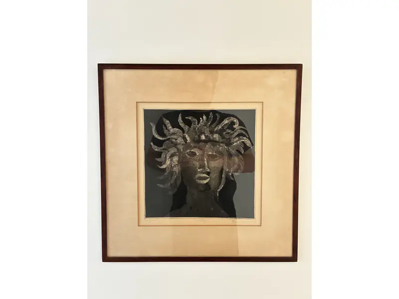 Foto de um(a) Gravura intitulada "Sereia" do artista português Bartolomeu Cid dos Santos (1931-2008), da categoria de Serigrafia. Gravura intitulada "Sereia" do artista português Bartolomeu Cid dos Santos (1931-2008). Água forte sobre papel. Assinada e... Mostrado de uma perspectiva diferente. Vendido no marketplace Trésors.