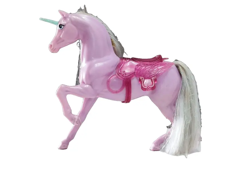 Foto de um(a) Unicórnio Barbie, Mattel, da categoria de Bonecas. Unicórnio lilás - barbie lago dos cisnes. Fabricante: mattel inc méxico 1983. A 27 cm / L 24,5 / P 7,5 cm / Peso: 380 g. Vendido no marketplace Trésors.