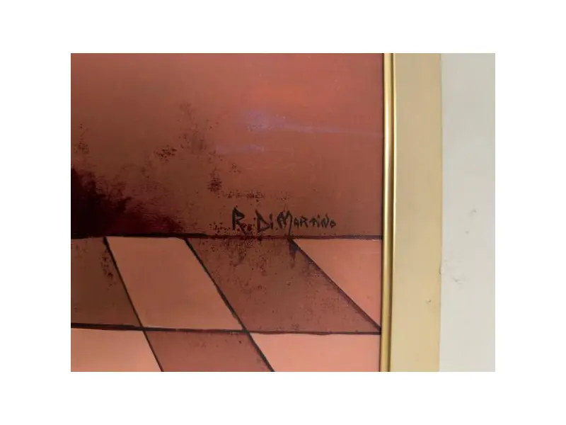 Foto de um(a) Romano Di Martino - Frutta e Terracotta, 2004, Óleo Sobre Tela 50 x 70 cm assinado a mão e com moldura, da categoria de Pinturas. Mostrado de uma perspectiva diferente. Vendido no marketplace Trésors.