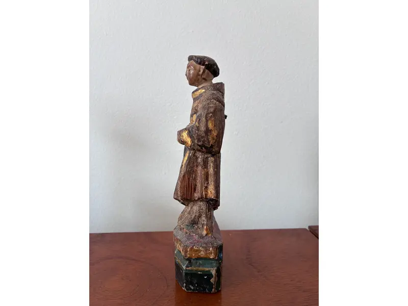 Foto de um(a) Santo Antonio, da categoria de Objetos religiosos e espirituais. Santo Antonio, século XVIII, 19 cm,. Mostrado de uma perspectiva diferente. Vendido no marketplace Trésors.