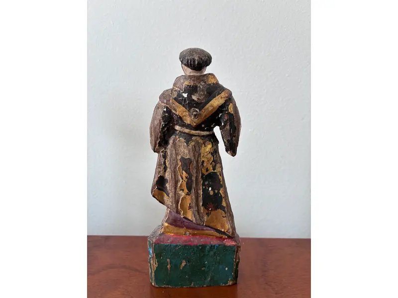 Foto de um(a) Santo Antonio, da categoria de Objetos religiosos e espirituais. Santo Antonio, século XVIII, 19 cm,. Mostrado de uma perspectiva diferente. Vendido no marketplace Trésors.