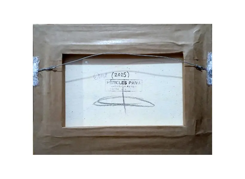 Foto de um(a) Péricles Paiva, óleo sobre tela, "O barco" mede 20x30cm, com moldura, ano 2025., da categoria de Pinturas. Mostrado de uma perspectiva diferente. Vendido no marketplace Trésors.