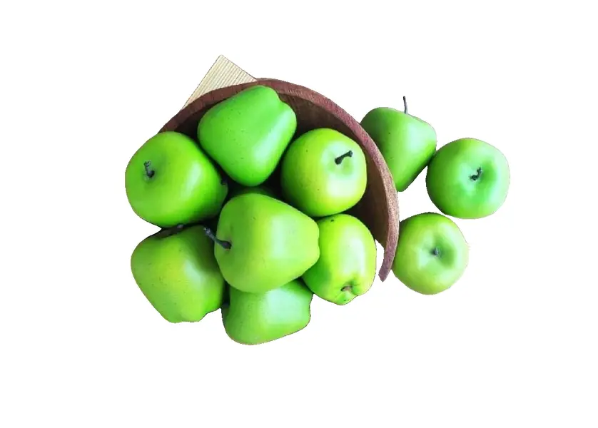 Foto de um(a) Green Apple Anos 2000, da categoria de Outros objetos decorativos. Maçãs verdes artificiais em plástico, década de 2000 combo com 10 unidades. *não acompanha fruteira*. Vendido no marketplace Trésors.