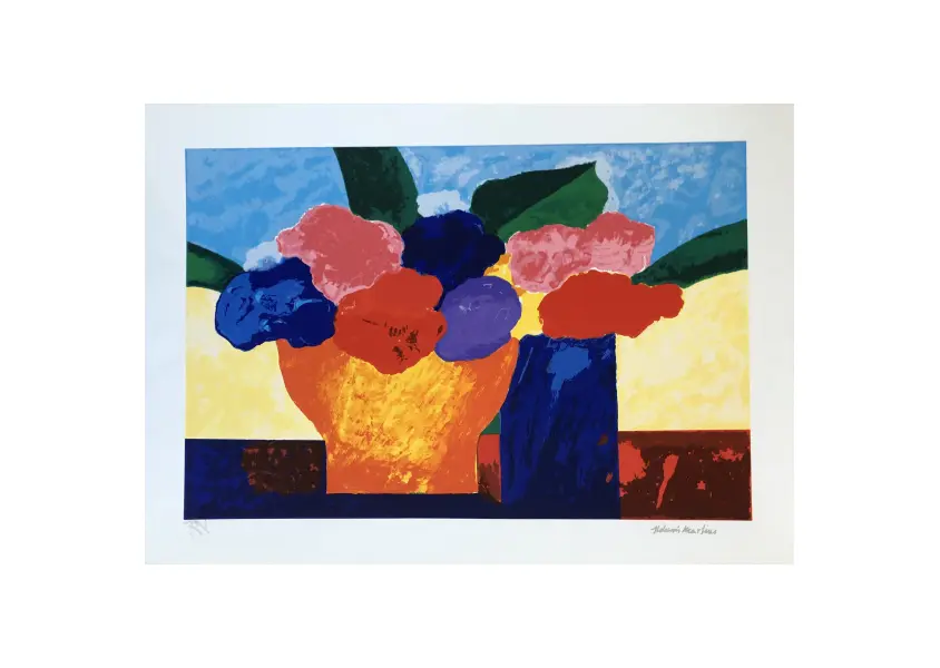 Foto de um(a) Aldemir Martins, obra denominada "Dois Vasos" - Serigrafia 11 de 100 - edição póstuma com assinatura na chapa e sem moldura, da categoria de Serigrafia. Aldemir Martins, obra denominada "Dois Vasos" é um Serigrafia exemplar 11 de 100, medindo 50 x 70 cm, edição póstuma com... Vendido no marketplace Trésors.