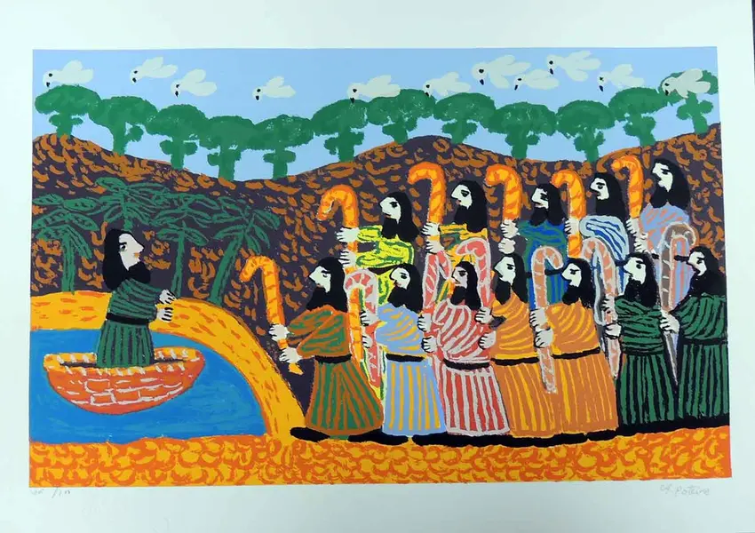 Foto de um(a) JESUS E OS 12 APÓSTOLOS - Antonio Poteiro, da categoria de Serigrafia. Serigrafia original póstuma do artista Antonio Poteiro. Dimensões: Altura: 50 cm Largura: 70 cm Breve biografia do artista:... Vendido no marketplace Trésors.