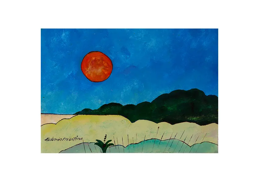 Foto de um(a) Aldemir Martins - Marinha com Sol, Acrílica sobre papel 29,5 x 42 cm, ass. inferior esquerdo. Acompanha certificado emitido pelo Studio Aldemir Martins, da categoria de Pinturas. Aldemir Martins, nascido em Ingazeiras, Ceará, em 1922, e falecido em São Paulo em 2006, foi um artista multifacetado que... Mostrado de uma perspectiva diferente. Vendido no marketplace Trésors.