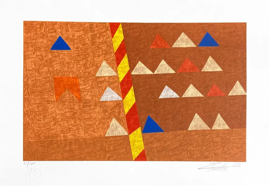 Foto de um(a) COMPOSIÇÃO MARROM 35 X 50 CM - ZiFacella, da categoria de Serigrafia. Serigrafia original póstuma do artista ZiFacella. Dimensões: Altura: 35 cm Largura: 50 cm Breve biografia do artista:... Vendido no marketplace Trésors.