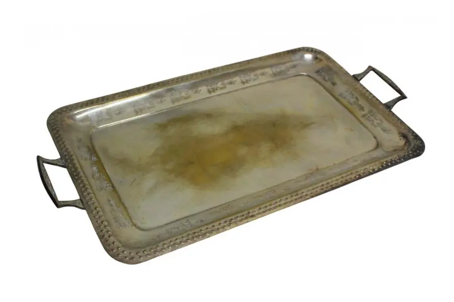 Foto de um(a) Conjunto 06 Xícaras De Café - Mp Prata, da categoria de Xícaras. Conjunto de 06 xícaras no estojo original, para café acompanha bandeja e 06 colherinhas, os pires e a bandeja apresentam... Mostrado de uma perspectiva diferente. Vendido no marketplace Trésors.