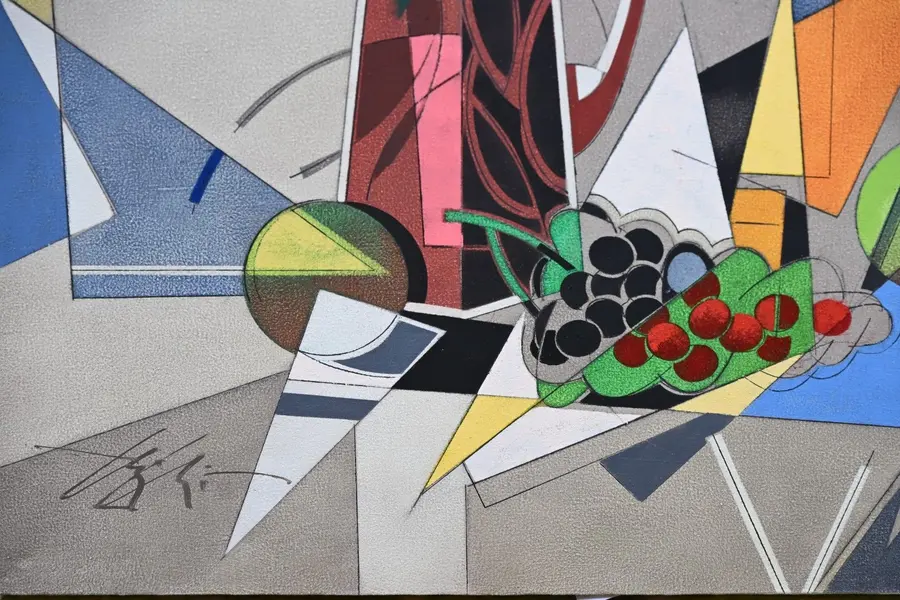 Foto de um(a) Henri Carrières, Natureza Morta é óleo sobre tela medindo 50 x 60 cm, assinado à mão e sem moldura, da categoria de Pinturas. Mostrado de uma perspectiva diferente. Vendido no marketplace Trésors.