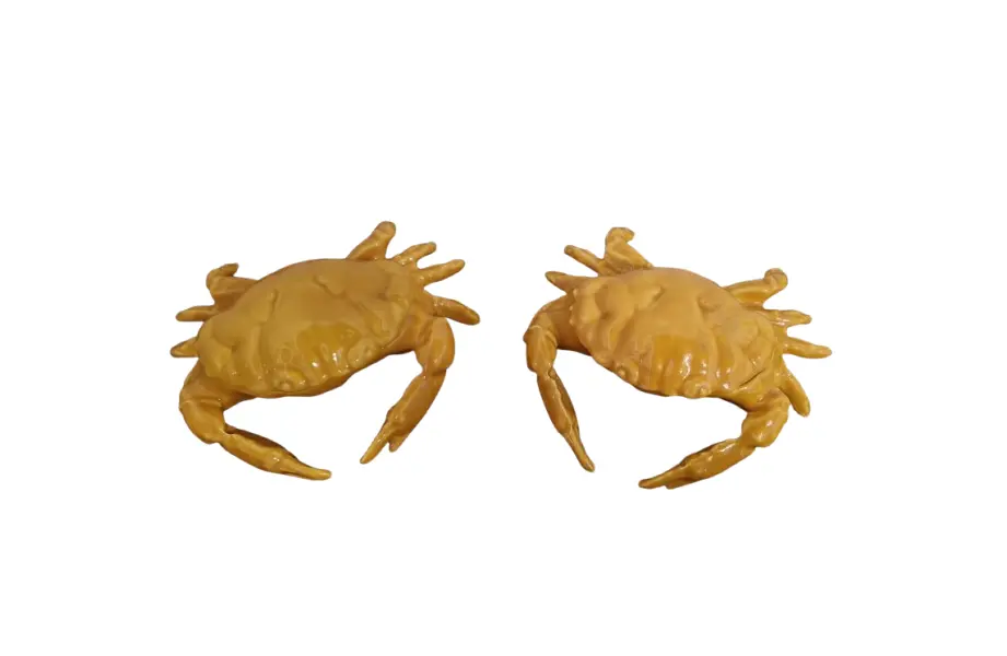 Foto de um(a) Par de petisqueiras em formato de Caranguejo, da categoria de Travessas e tigelas. Divertidas petisqueiras em formato de caranguejo. São peças que unem funcionalidade e um design lúdico, podendo ser ... Vendido no marketplace Trésors.